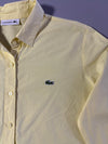 Lacoste Pastel Yellow Classic Button-Up Shirt, Women's (M)