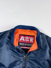 The Blue Age Carrera MA-1 Flight Bomber Jacket – Navy/Orange (3XL)