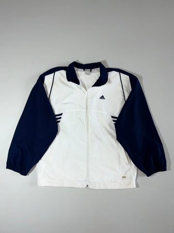 Adidas Colorblock Windbreaker Jacket – White/Navy  (XL)
