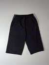Vintage 90s Nike Black Snap Button 3/4 Track Shorts (W:30) (L:28)