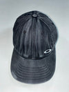 Vintage Oakley Washed Black Cap – Metal O Logo, Made in Mexico (Adjustable)