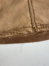 American Eagle Outfitters Tan Canvas Zip-Up Jacket with Quilted Lining Distressed (Xl/2Xl)