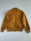 Golden Tan Suede Varsity Bomber Jacket (XL)