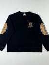 Burberry Vintage Check Elbow Patch Crewneck Sweatshirt Monogram (XL)