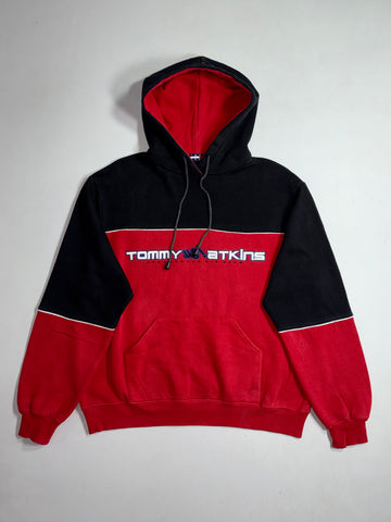Tommy Jeans | Black Red Colorblock Tommy Atkins Hoodie (XL)