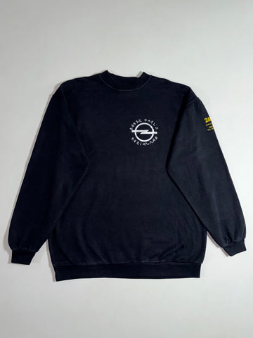 Vintage Opel "Böse Opel's Rheinland" Car Club Black Mock Neck Sweatshirt (XL)
