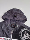 FUBU The Collection Grey Short Sleeve Hooded Windbreaker (XL)