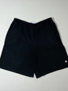 Vintage Champion Black Cotton Logo Shorts (W:34) (L:21)