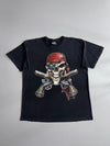 Vintage Pirate Skull Graphic T-Shirt – Zap Pow Black Tee (XXL)