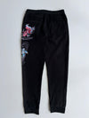 Nippon Fashion Black Embroidered Jogger Sweatpants – Japanese Style (W 32 L 40)