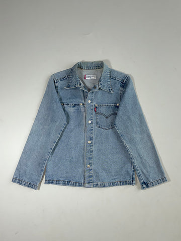 Vintage Shuagma Light Wash Snap Button Denim Jacket (S)