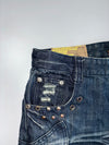 Tesilin Jeans | Heavy Studded Distressed Baggy Jeans (W:34 |L:39)
