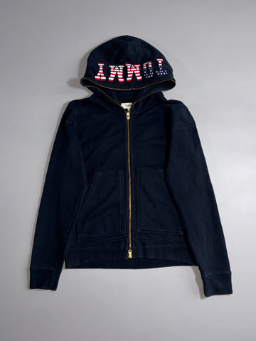 Tommy Hilfiger Navy Flag Logo Full Zip Hoodie (S)