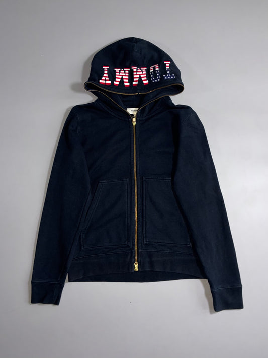 Tommy Hilfiger Navy Flag Logo Full Zip Hoodie (S)
