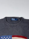 Vintage Polo Ralph Lauren American Flag Hand-Knit Sweater – (M)