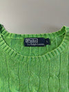 Vintage Polo by Ralph Lauren Lime Green Cable Knit Sweater – (XL)