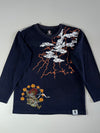 Polo Party Janden Fashion Japanese Thunder God Graphic (L)
