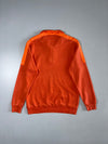 “Yachting Normandie Orange Colorblock Quarter Zip Sweatshirt”(M)