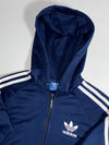 Adidas Originals Navy 3-Stripe Hooded Track Jacket (XS)