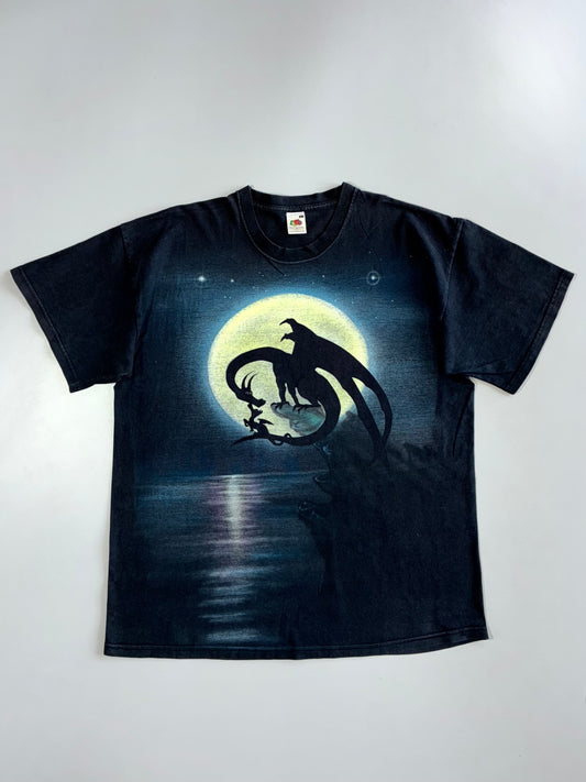 Vintage Dragon Moonrise Graphic Tee (XL)