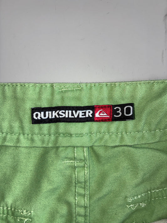 Quiksilver Green Cargo Shorts (W:33) (L:23)
