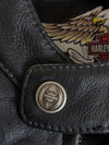 Harley-Davidson American Legend Black Leather Racing Jacket Padded (L)