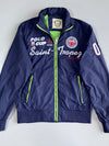 Nagata Collection Saint-Tropez Polo Cup Navy Sailing Bomber Jacket with Hidden Hood (L)