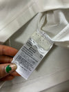 Adidas White Long Sleeve Polo, Heather Grey Collar (2XL)