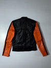 Orange & Black Leather Racing 
Vintage  Jacket (XS)
