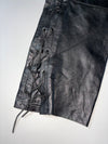 Fast Way Lace-Up Leather Biker Pants  (W:34) (L:41)