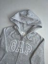 Vintage Gap Heather Grey Arch Logo Zip-Up Hoodie (S)