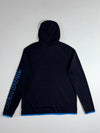 Nike Dri-Fit "Just Do It" Sleeve Print Pullover Hoodie – Black/Blue (M)