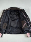 Bering Black and Pink Tribal Motorcycle Riding Jacket Padded(S/M)
