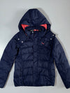 Puma Navy Blue Hooded Puffer Jacket  (S)