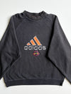 Vintage 90s Adidas Black Embroidered Performance Logo Raglan Sweatshirt (L)