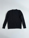 Polo Ralph Lauren Black Cable Knit Crewneck Sweater (L)