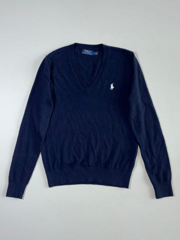 Polo Ralph Lauren Navy V-Neck Sweater (S)