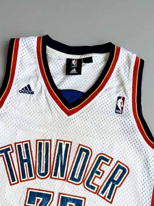 Adidas NBA Oklahoma City Thunder Kevin Durant #35 Swingman Jersey White (M)