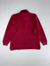 Tommy Hilfiger | Vintage 90s Maroon Crest Long Sleeve Polo | (2XL)