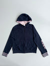 Adidas Navy Pink Linear Logo Zip-Up Hoodie  Size S (women's)