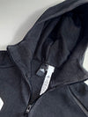 Adidas | Black Zip Hoodie White Trim (S)