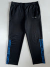 Adidas Black Track Pants Blue Stripe (W:36|L:41)