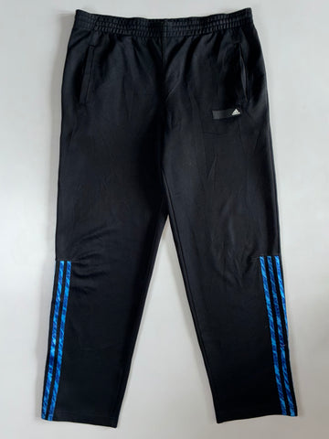 Adidas Black Track Pants Blue Stripe (W:36|L:41)