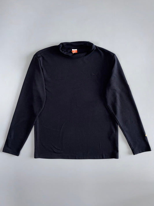 Puma Sport Lifestyle Mock Neck Long Sleeve Top — Black (L)
