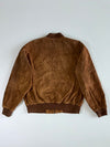 Bramdon Ribbed-Collar Suede Bomber Jacket (2XL)