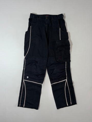 Vintage Engelbert Strauss Black Reflective Cargo Work Pants (W:28) (L:39)