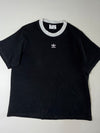 Adidas Originals Trefoil Ringer T-Shirt – Black/White (L)
