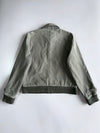 Vintage Levi’s EST. 53 Patch Military Harrington Jacket | Faded Olive Green | Ribbed Hem | Embroidered Patches (L)