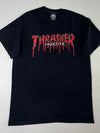 Thrasher Magazine Black Flame Drip Graphic T-Shirt (M)