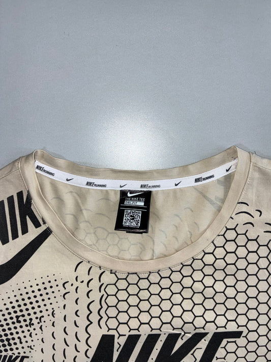 Nike | All-Over Print Dri-Fit Tee | Cream/Black (XL)